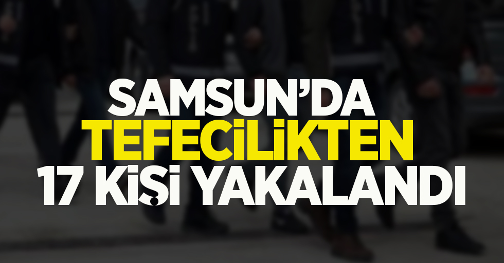 Samsun'da tefecilikten 17 kişi yakalandı