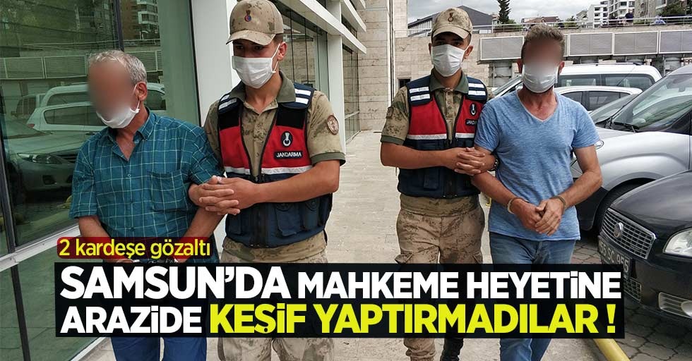 Samsun'da mahkemeye keşif yaptırmayan 2 kardeşe gözaltı