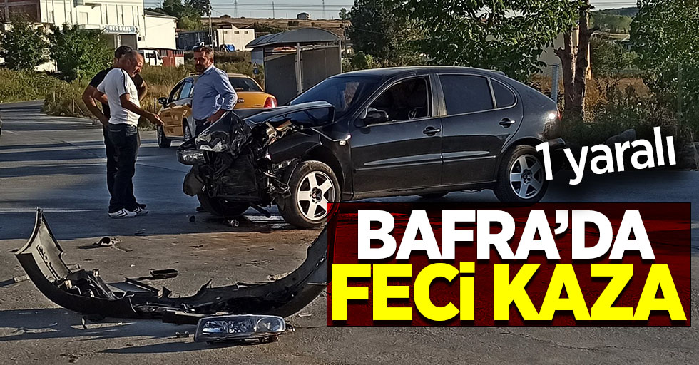 Bafra'da feci kaza! 1 yaralı