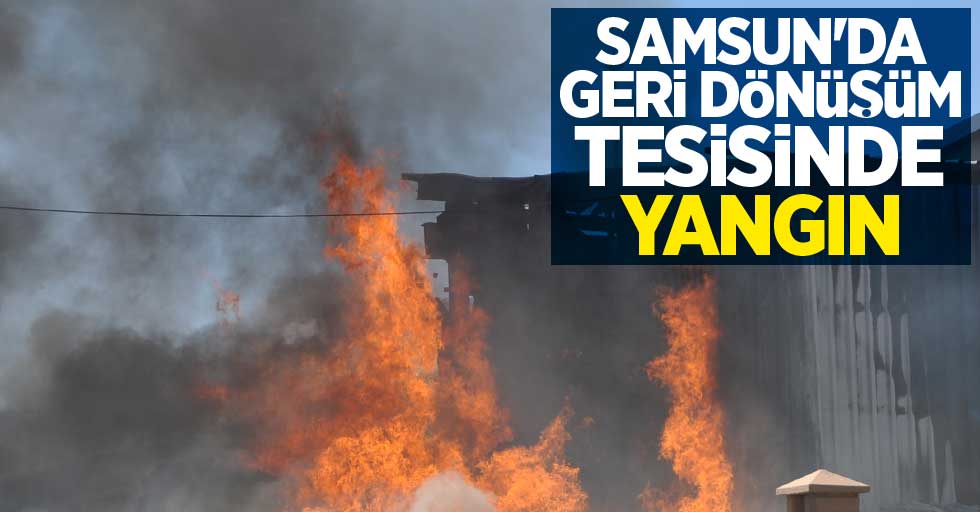 Samsun'da geri dönüşüm tesisinde yangın