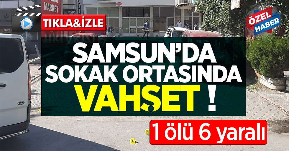Samsun'da sokak ortasında vahşet! 1 ölü 6 yaralı