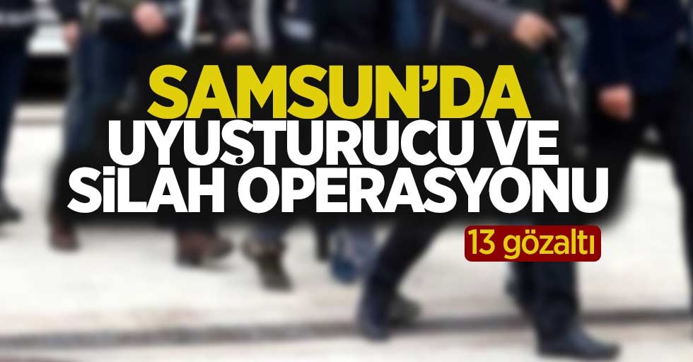 Samsun'da uyuşturucu ve silah operasyonu