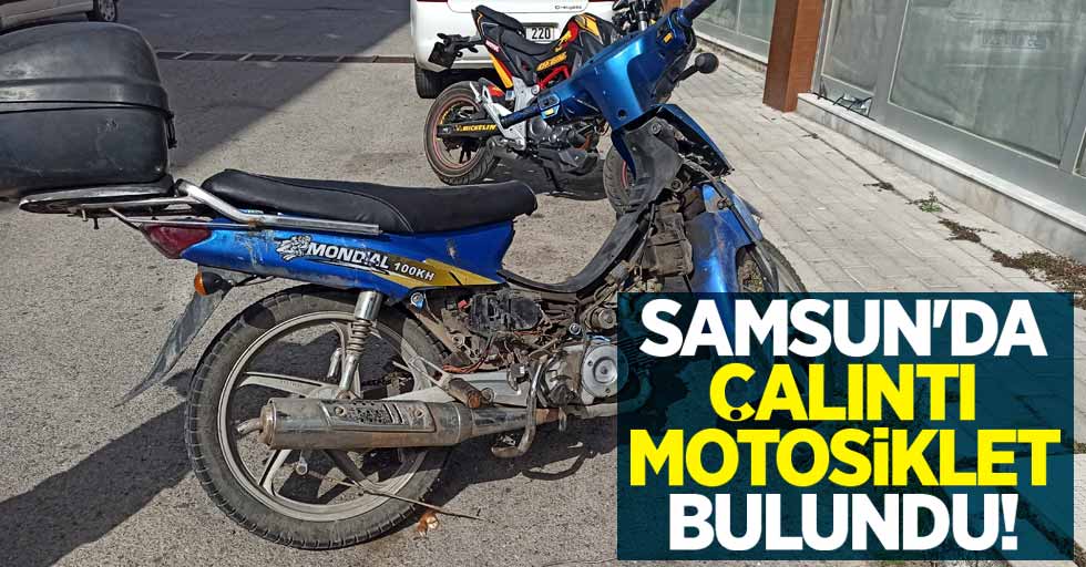 Samsun'da çalıntı motosiklet bulundu