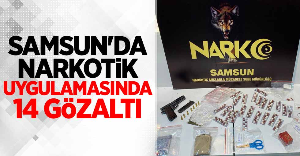 Samsun'da narkotik uygulamasında 14 gözaltı