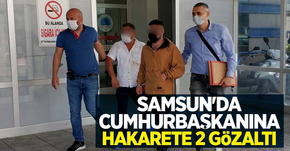Samsun'da Cumhurbaşkanına hakarete 2 gözaltı
