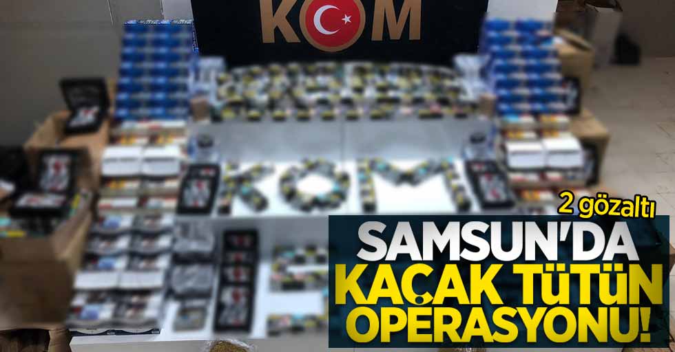 Samsun'da kaçak tütün operasyonu: 2 gözaltı