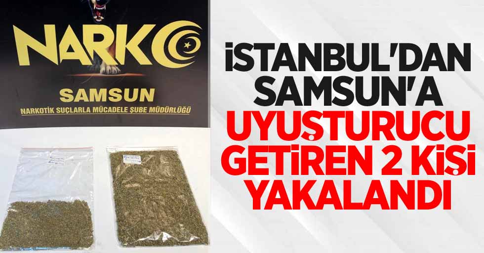 İstanbul'dan Samsun'a uyuşturucu getiren 2 kişi yakalandı