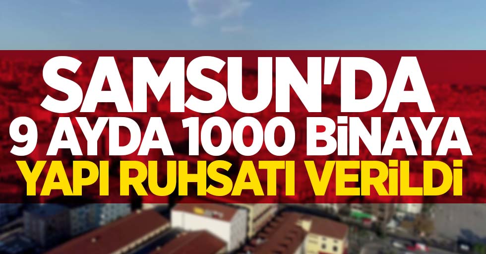 Samsun'da 9 ayda 1000 binaya yapı ruhsatı verildi