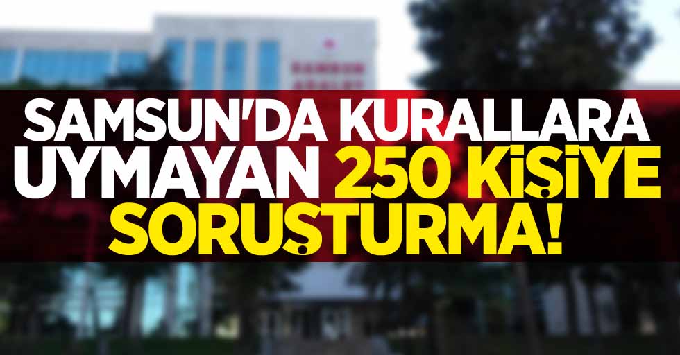 Samsun'da kurallara uymayan 250 kişiye soruşturma