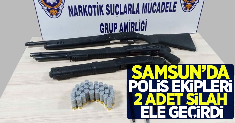 Samsun’da polis ekipleri 2 adet suikast silahı ele geçirdi