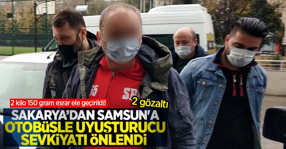 Samsun'a otobüsle uyuşturucu sevkiyatı önlendi: 2 gözaltı