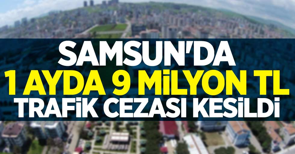 Samsun'da 1 ayda 9 milyon TL trafik cezası kesildi