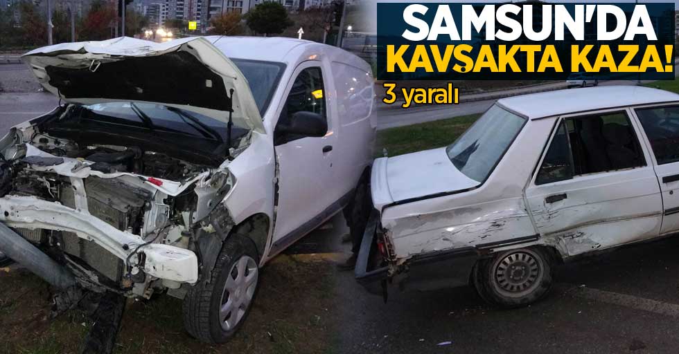 Samsun'da feci trafik kazası! 3 yaralı
