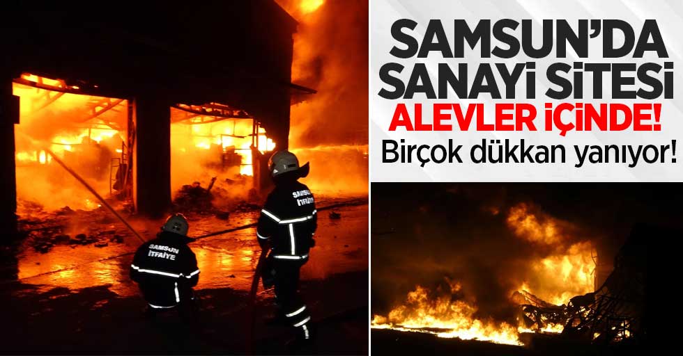 Samsun'da sanayi sitesi alevler içinde!