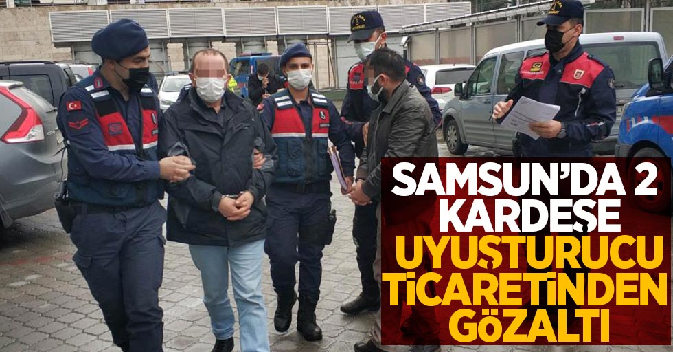 Samsun'da 2 kardeşe uyuşturucu ticaretinden gözaltı