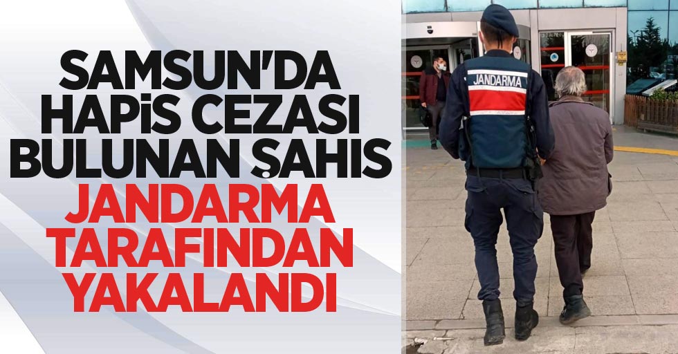Samsun'da hapis cezası bulunan şahıs jandarma tarafından yakalandı