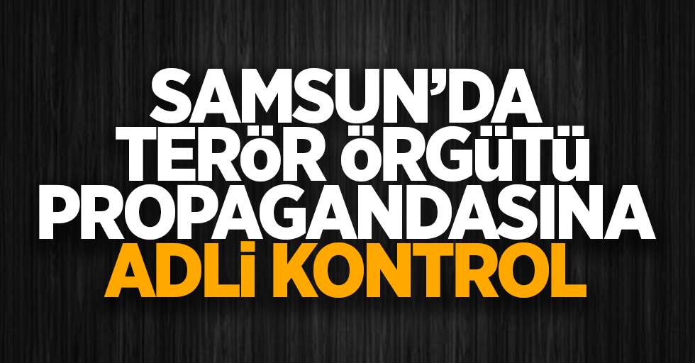 Samsun'da terör örgütü propagandasına adli kontrol