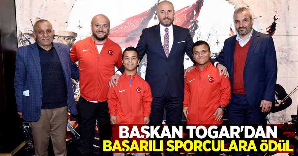 Başkan Togar'dan başarılı sporculara ödül