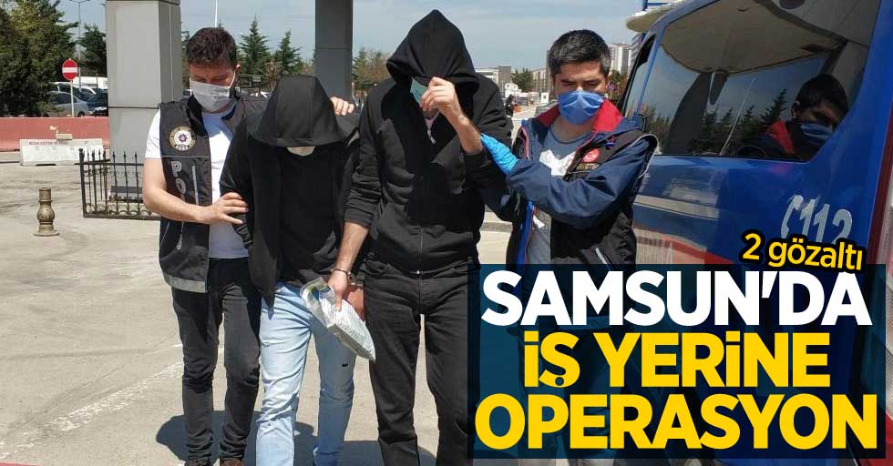 Samsun'da iş yerine operasyon: 2 gözaltı