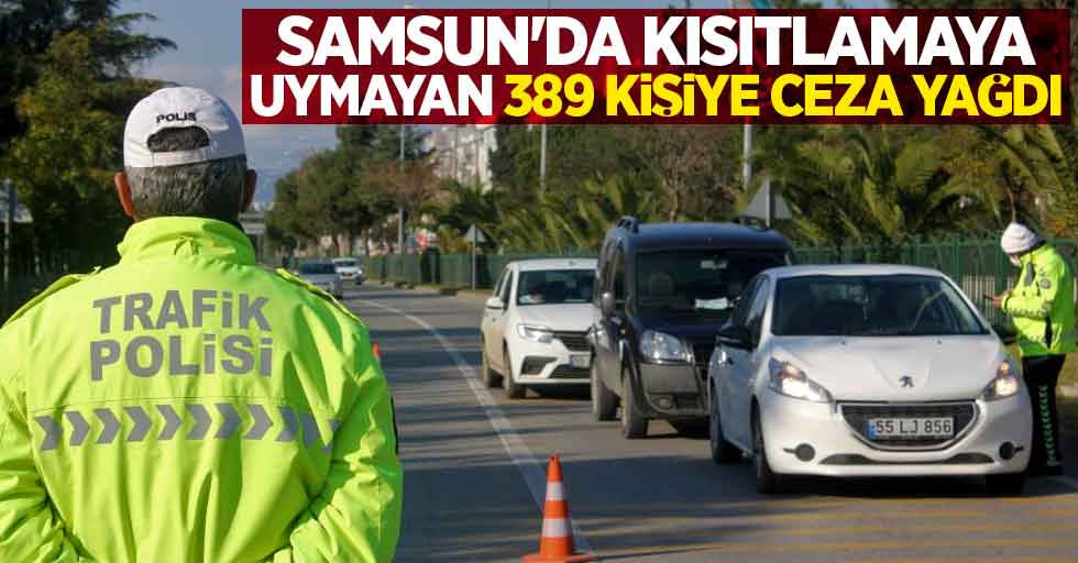 Samsun'da kısıtlamaya uymayan 389 kişiye ceza yağdı