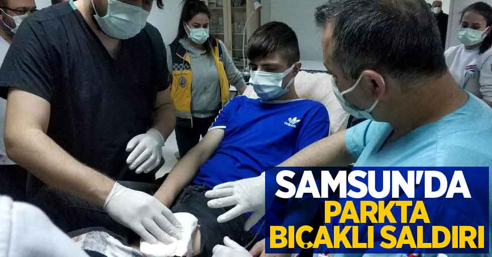 Samsun'da parkta bıçaklı saldırı: 1 yaralı