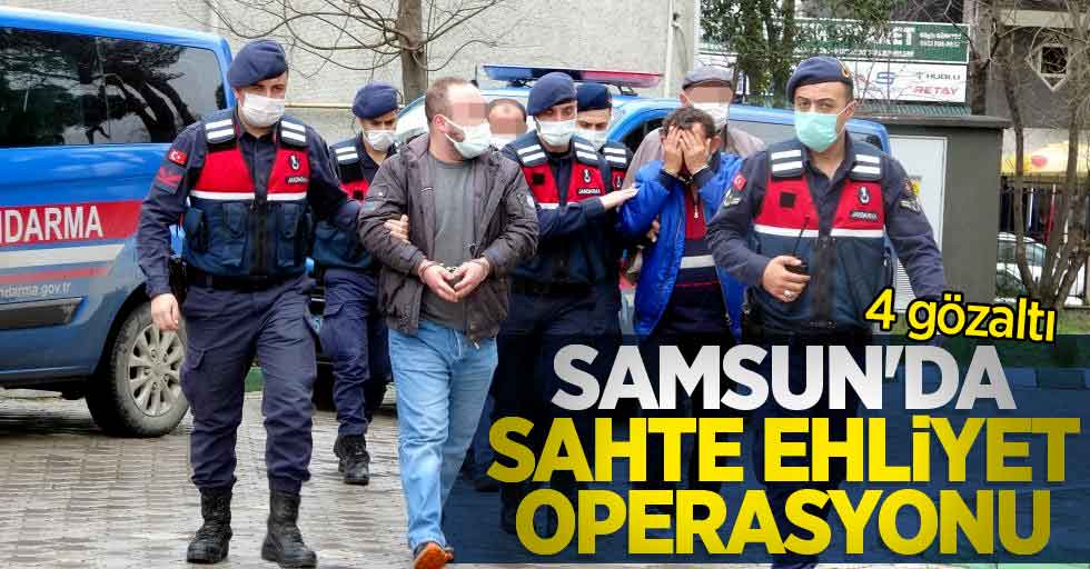 Samsun'da sahte ehliyet operasyonu: 4 gözaltı