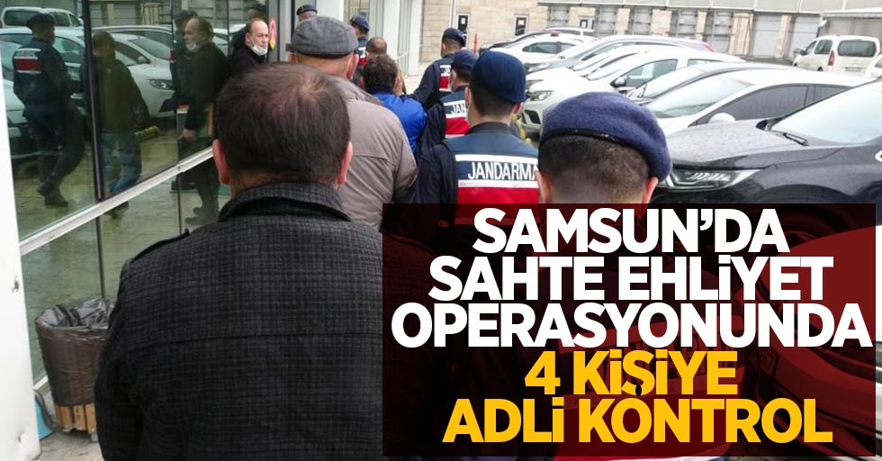 Samsun'da sahte ehliyet operasyonunda 4 kişiye adli kontrol