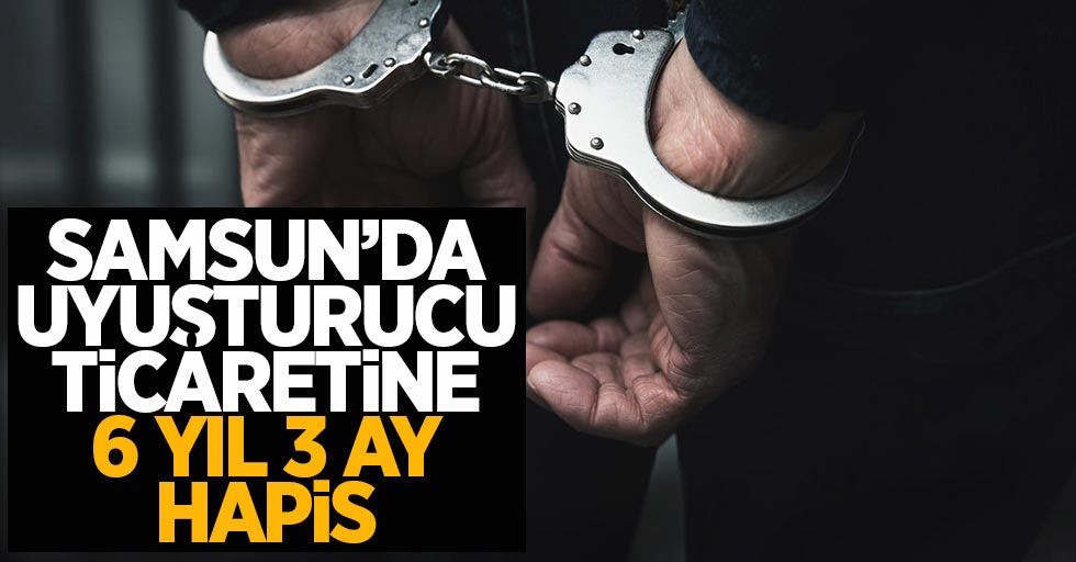 Samsun'da uyuşturucu ticaretine 6 yıl 3 ay hapis