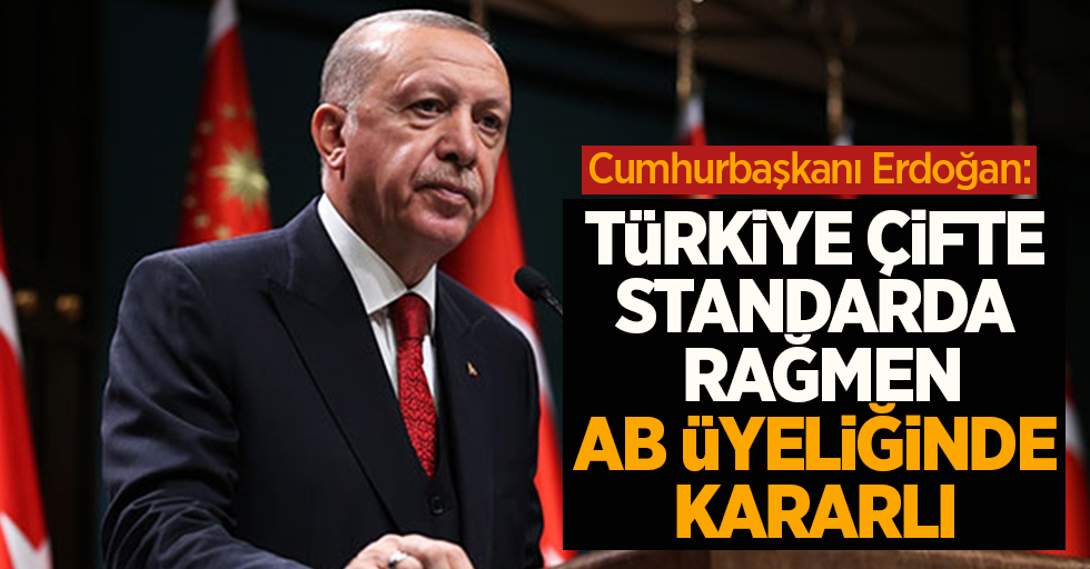 Cumhurbaşkanı Erdoğan: Türkiye çifte standarda rağmen AB üyeliğinde kararlı