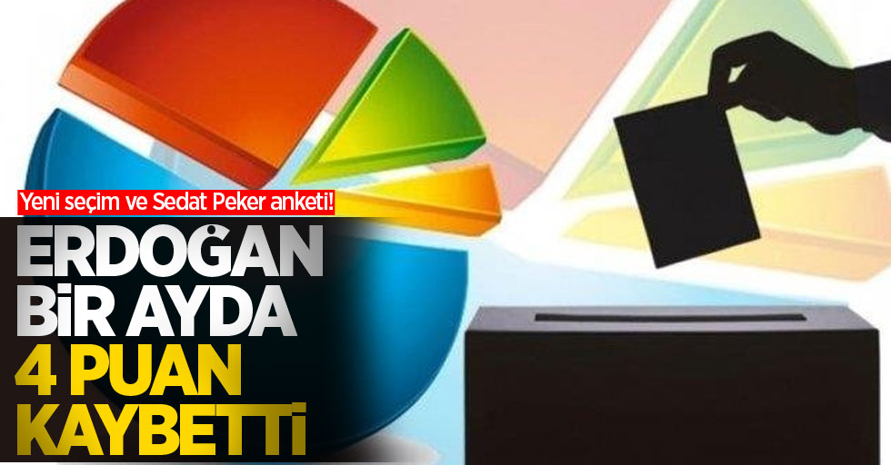 Yeni seçim ve Sedat Peker anketi! Erdoğan bir ayda 4 puan kaybetti