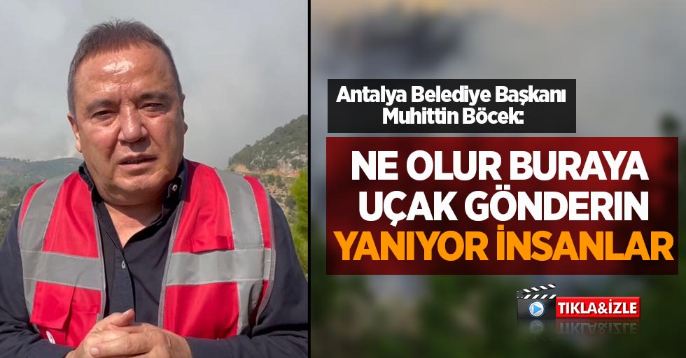 Antalya Belediye Başkanı Muhittin Böcek: Ne olur yardım edin, yanıyoruz