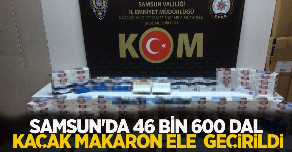 Samsun'da 46 bin 600 dal kaçak makaron ele geçirildi