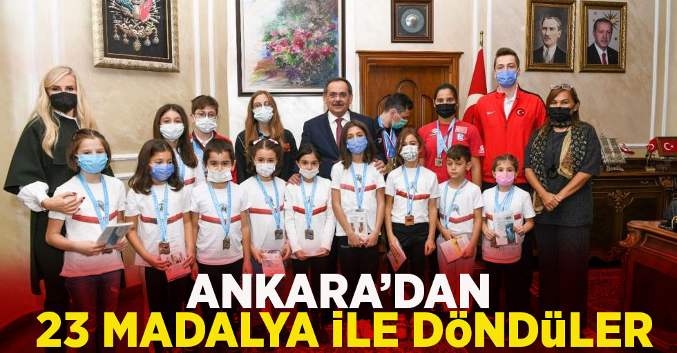 Ankara'dan 23 madalyayla döndüler