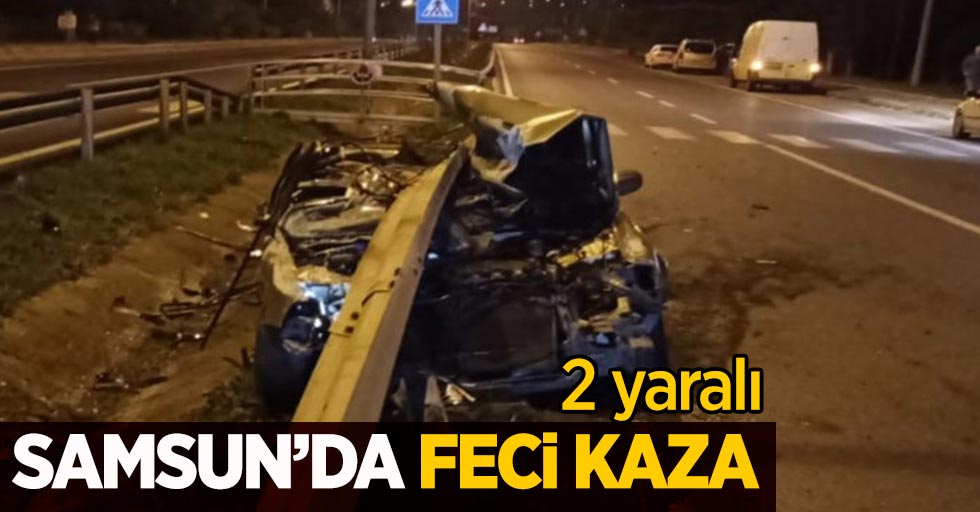 Samsun'da feci kaza; 2 yaralı
