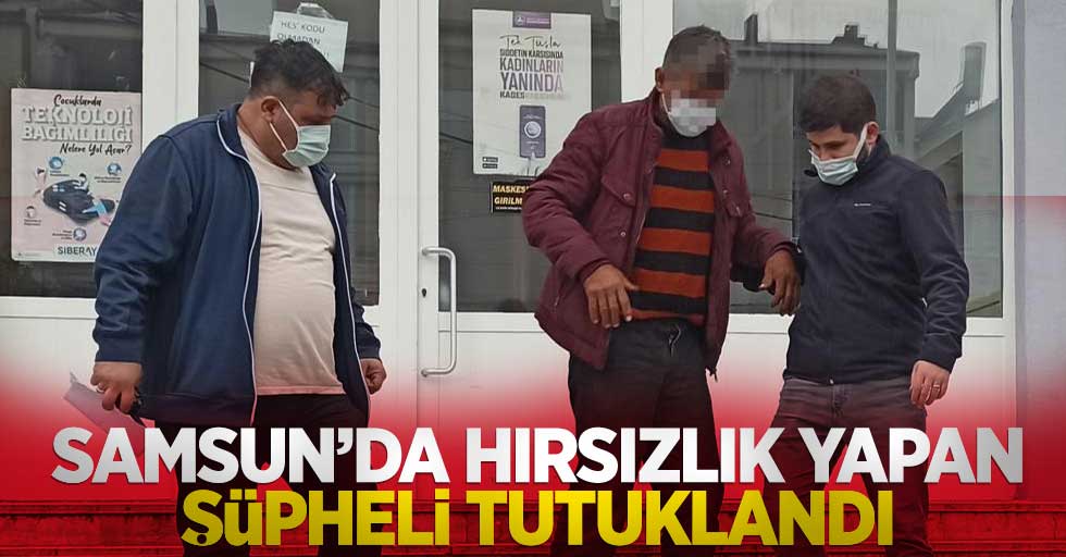 Samsun'da hırsızlık yapan şüpheli tutuklandı