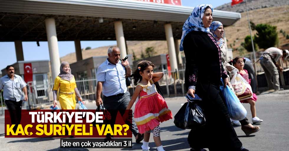 Türkiye'de kaç Suriyeli var? İşte en çok yaşadıkları 3 il 