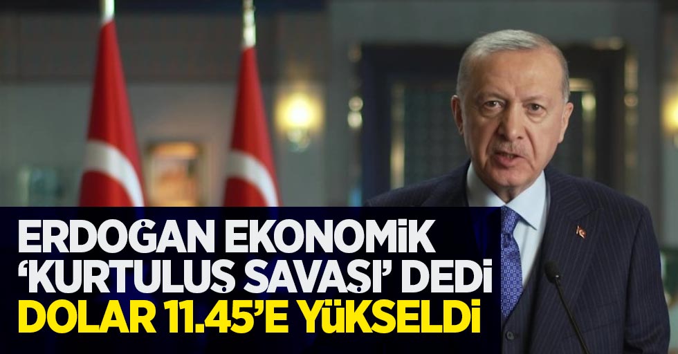 Erdoğan 'ekonomik kurtuluş savaşı' dedi dolar 11.45'e yükseldi...