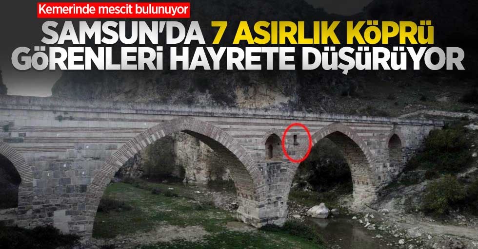 Samsun'da 7 asırlık köprü görenleri hayrete düşürüyor