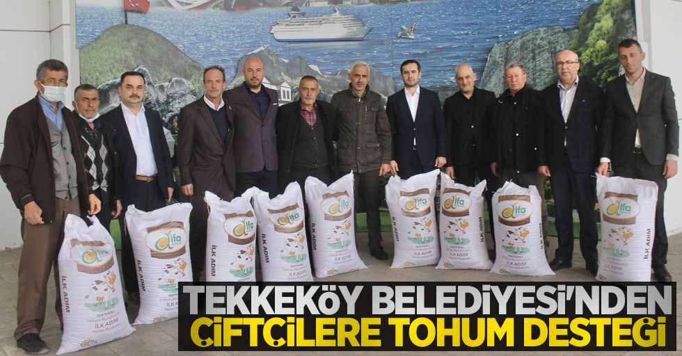 Tekkeköy Belediyesi'nden çiftçilere tohum desteği