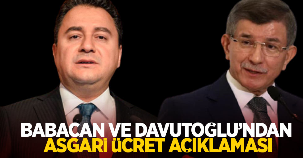 Babacan'dan ve Davutoğlu'ndan asgari ücret açıklaması