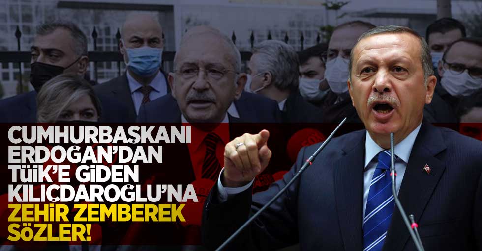 Cumhurbaşkanı Erdoğan'dan TÜİK'e giden Kılıçdaroğlu'na zehir zemberek sözler