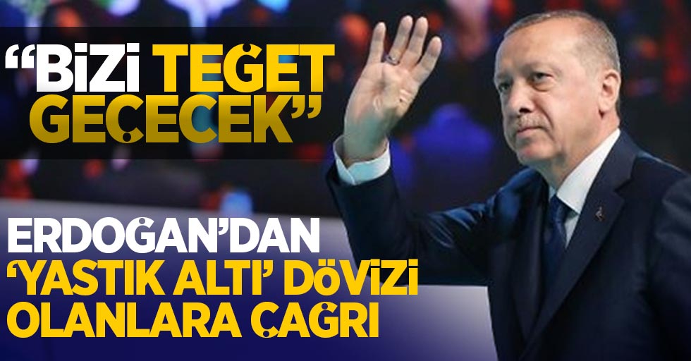 Erdoğan'dan yastık altı dövizi olanlara çağrı