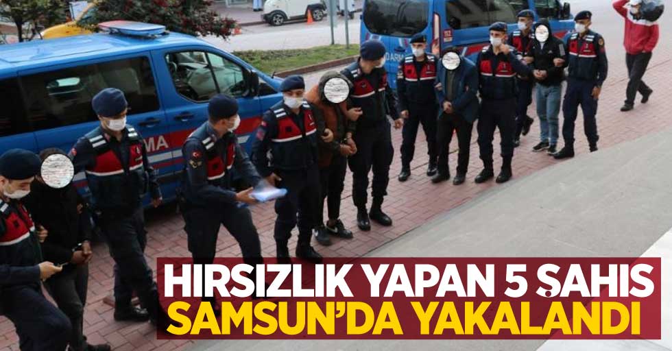 Hırsızlık yapan 5 şahıs Samsun'da yakalandı