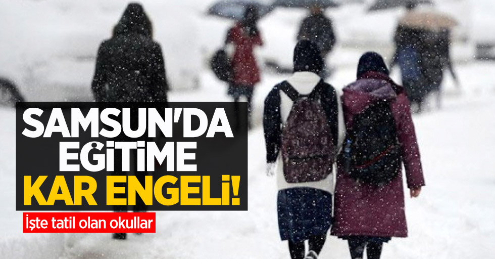 Samsun'da eğitime kar engeli! İşte tatil olan okullar