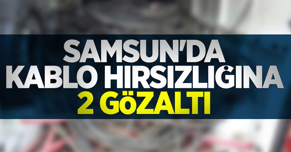 Samsun'da kablo hırsızlığına 2 gözaltı