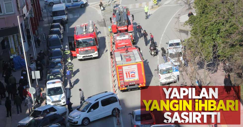 Samsun'da yangın ihbarı şaşırttı