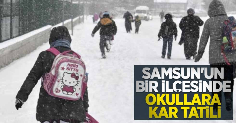 Samsun'un bir ilçesinde okullara kar tatili
