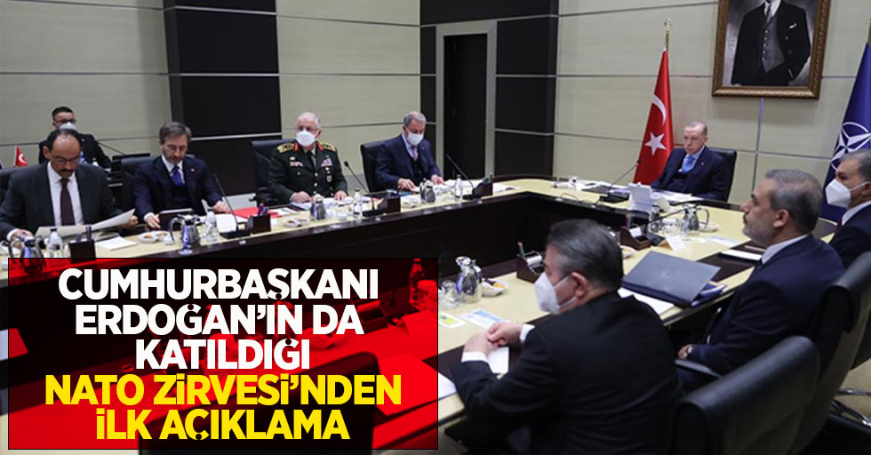 Cumhurbaşkanı Erdoğan'ın da katıldığı NATO Zirvesi'nden ilk açıklama! Bölgeye takviye güç gönderilecek