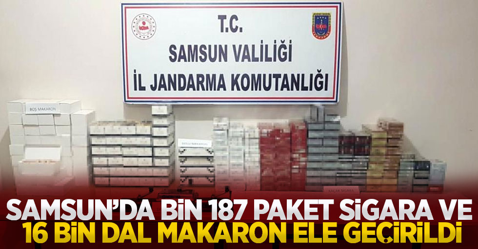 Samsun'da bin 187 paket sigara ve 16 bin dal makaron ele geçirildi
