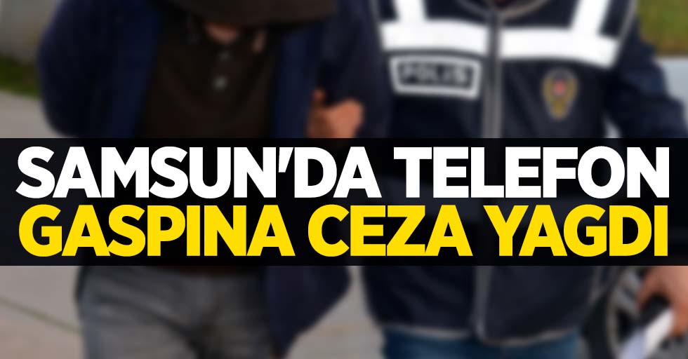 Samsun'da telefon gaspına ceza yağdı